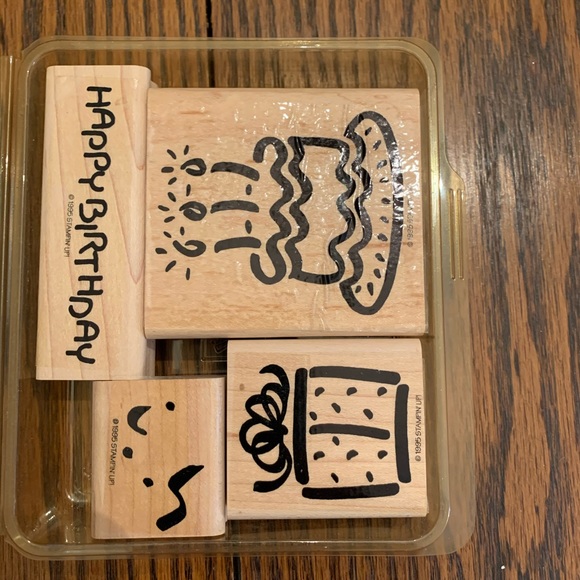 Happy Birthday rubber stamp set - Picture 1 of 3